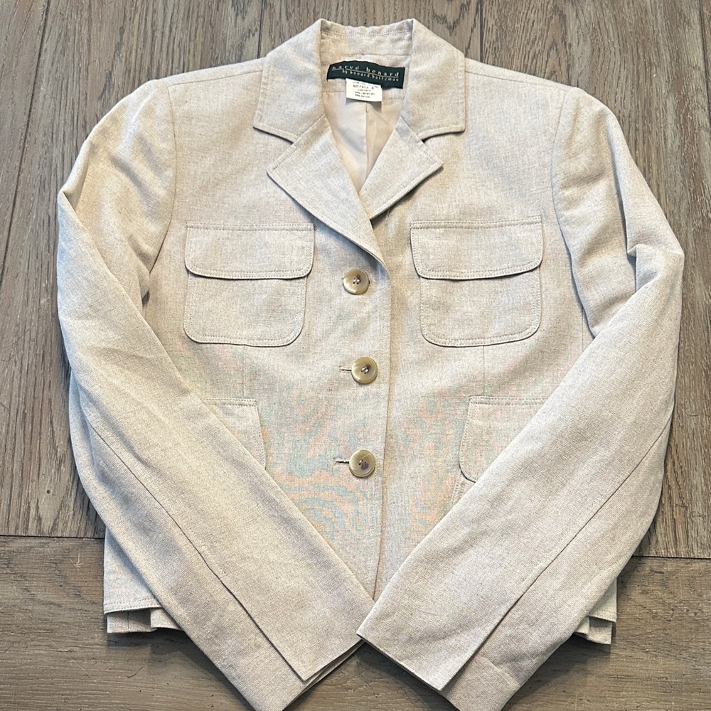 Harve Benard Vintage Women's Linen Blend Blazer size 6